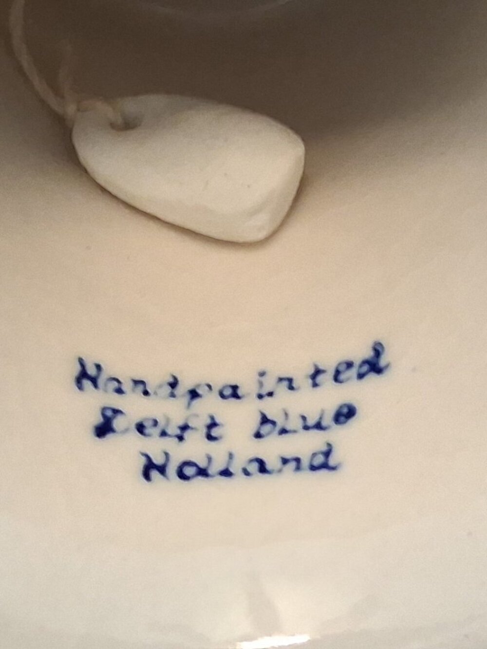 Vintage (1970s-1980s) Hand Painted Delft Blue Holland Windmill Ceramic Bell - Picture 6 of 6